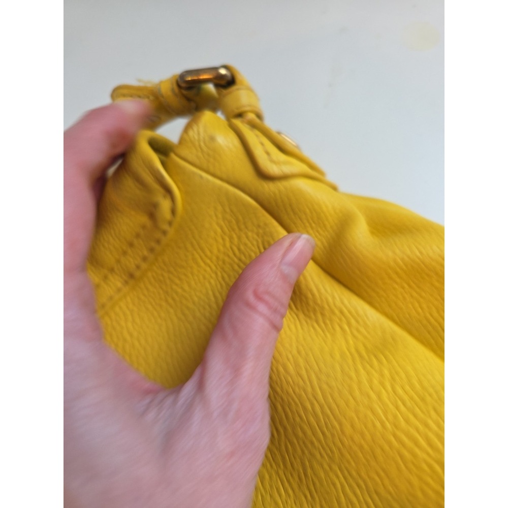 MARC by MARC JACOBS Classic Q Lil Ukita Leather Hobo Bag in Yellow Flap Shoulder - Picture 8 of 13